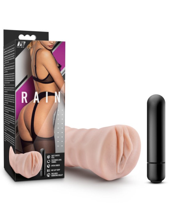 M for Men Rain - Flesh - Vibrating Vagina Stroker