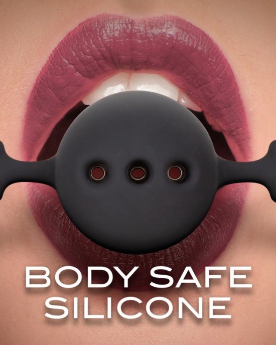 Noir Breathable Silicone Ball Gag