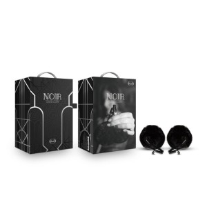 Noir Pom Adjustable Furry Nipple Clamps