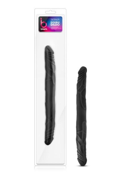 B Yours - 14 Inch Black Double Dildo