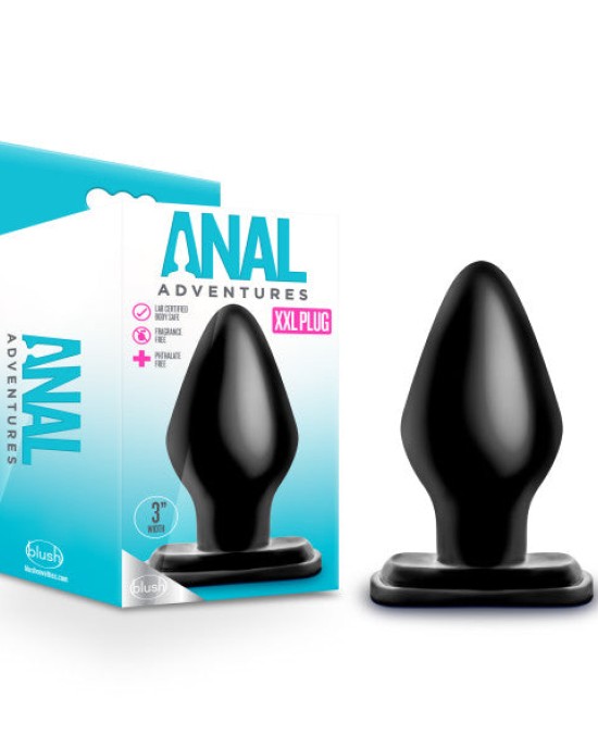 Anal Adventures XXL Black 6 Inch Butt Plug