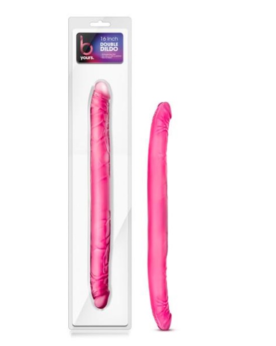 B Yours - 16 Inch Double Pink Dildo