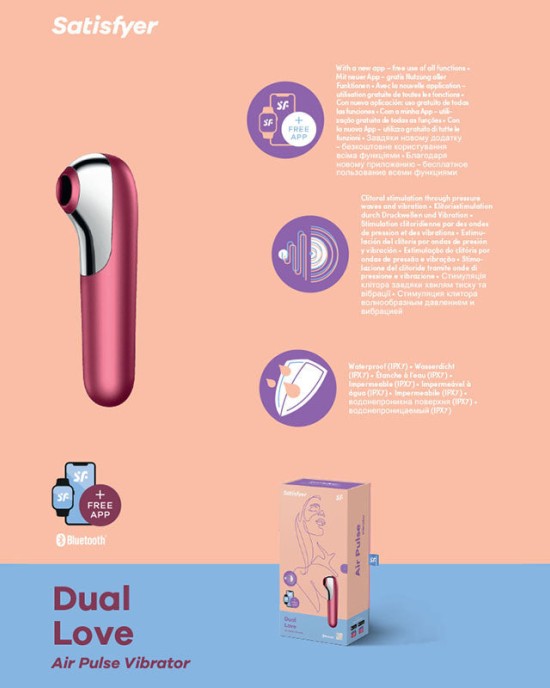 Satisfyer Dual Love App Control - Red