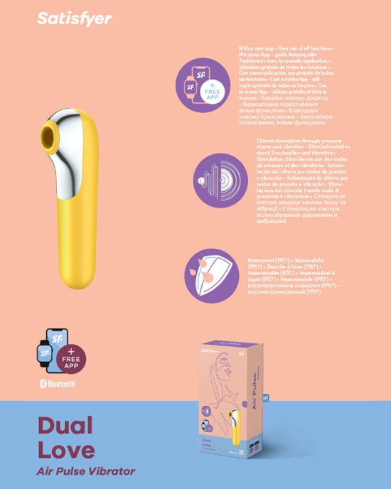 Satisfyer Dual Love App Control - Yellow