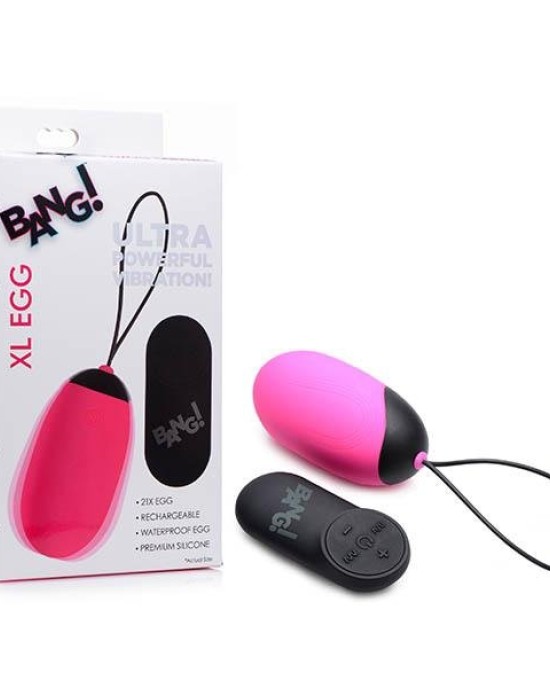 Bang! XL Vibrating Pink Egg with Wireless Remote