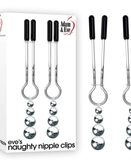 Adam & Eve Eve's Naughty Nipple Clips - Set of 2