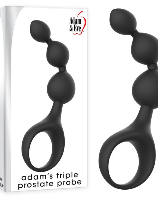 Adam & Eve Triple Prostate Probe - Black