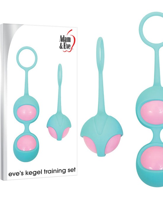 Adam & Eve Eve's Kegel Training Teal/Pink - Set of 2