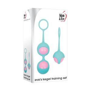 Adam & Eve Eve's Kegel Training Teal/Pink - Set of 2