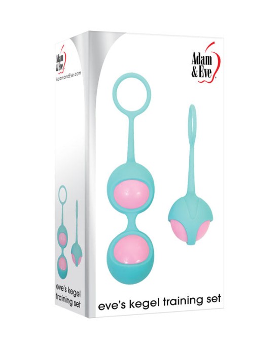 Adam & Eve Eve's Kegel Training Teal/Pink - Set of 2