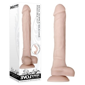 Evolved Real Supple Poseable 10.5 Inch Flesh Dong