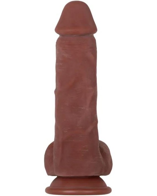 Evolved Real Supple Poseable Girthy 8.5 Inch Brown Dong