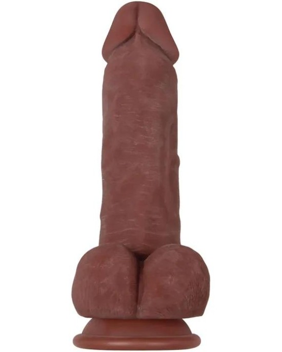 Evolved Real Supple Poseable Girthy 8.5 Inch Brown Dong