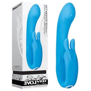 Evolved Sea Breeze Bunny Rabbit Vibrator - Blue