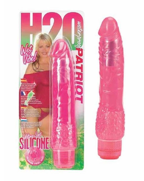 H2O Patriot - Pink 8 Inch Vibrator