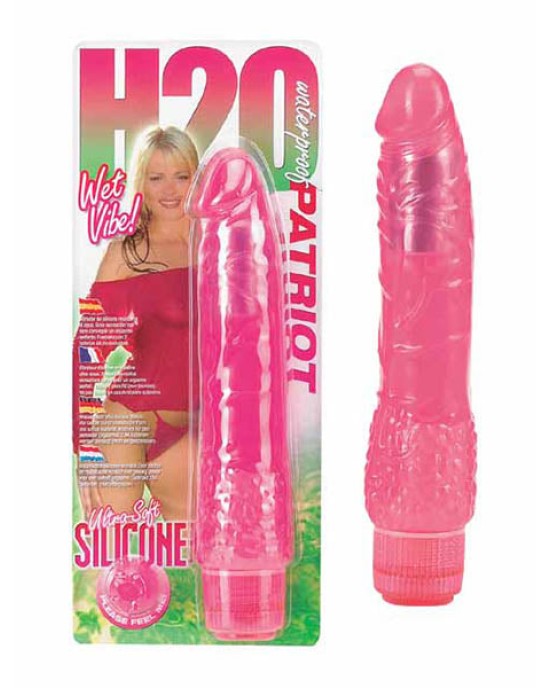 H2O Patriot - Pink 8 Inch Vibrator