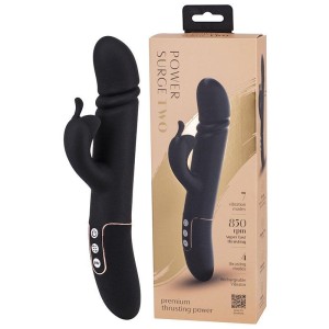 Power Surge Two Thrusting Rabbit Vibrator - Black