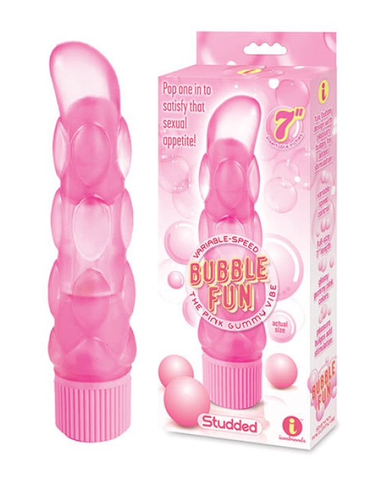 The 9's Bubble Fun Studded Pink  Vibrator