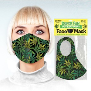 Super Fun Pot Leaf Novelty Face Mask