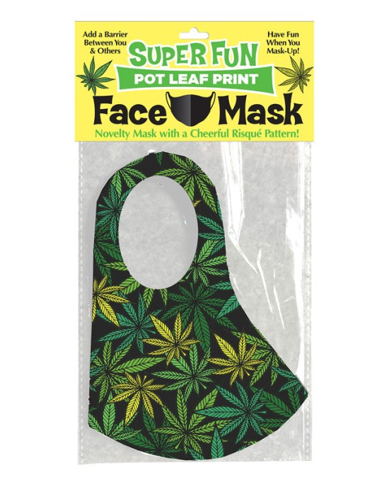 Super Fun Pot Leaf Novelty Face Mask