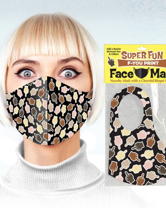 Super Fun F U Finger Novelty Face Mask