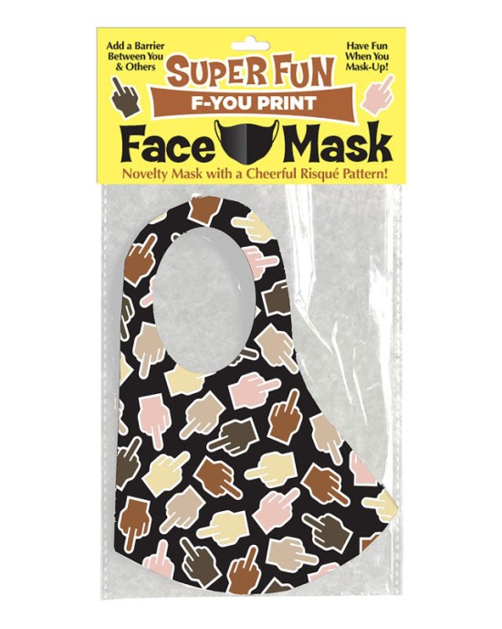 Super Fun F U Finger Novelty Face Mask