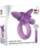 Adam & Eve Vibrating Clitoral Tongue Cock Ring - Purple