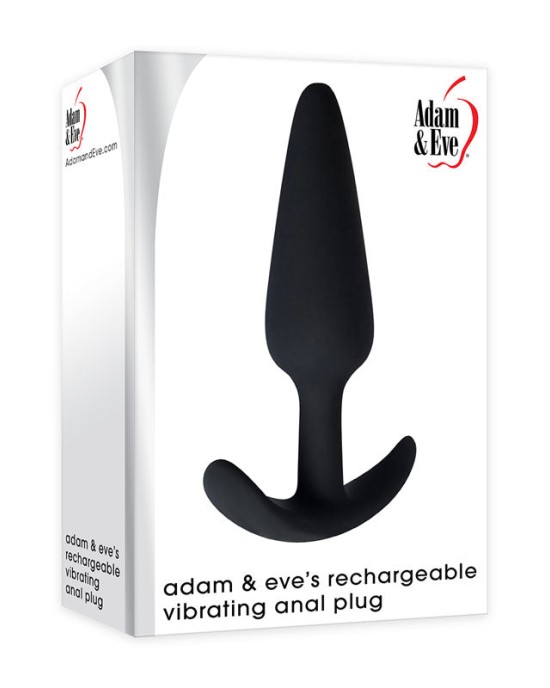 Adam & Eve Rechargeable Vibrating Anal Plug - Black