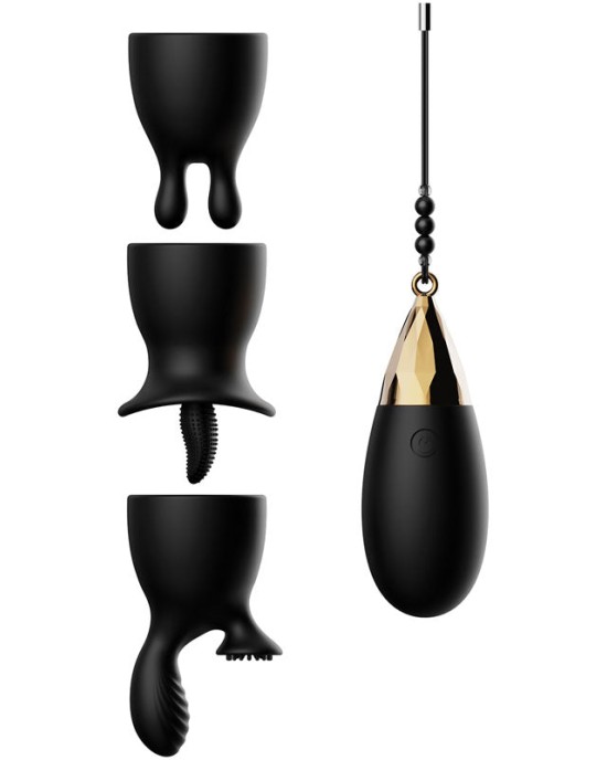 Evolved Egg-Citment - Black Egg with 3 Sleeves & Wireless Remote