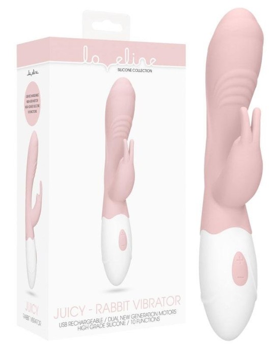 Loveline Juicy G-Spot Rabbit Vibrator- Pink