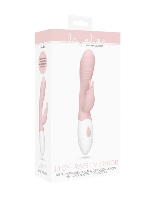 Loveline Juicy G-Spot Rabbit Vibrator- Pink