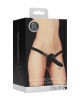 Ouch! Vibrating Black 6.3 Inch Strap-On - Black