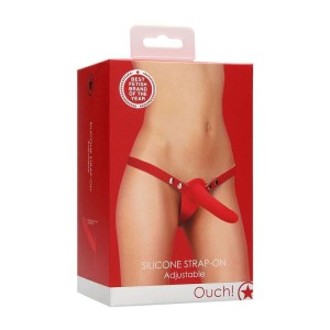 Ouch! Silicone Strap-On - Red