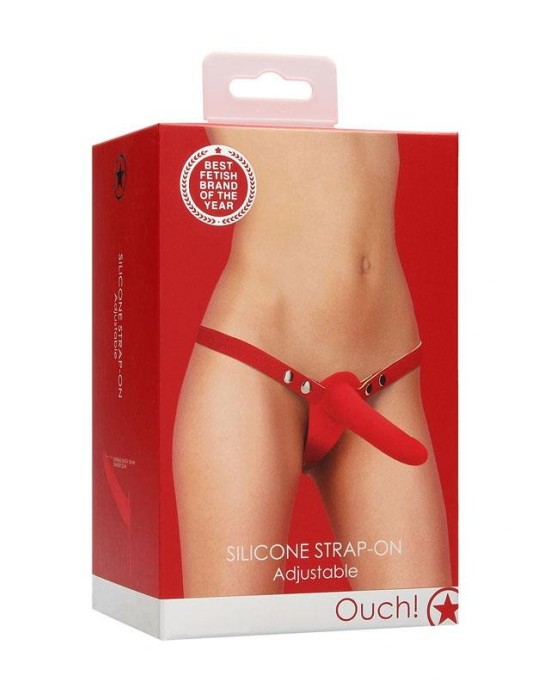 Ouch! Silicone Strap-On - Red