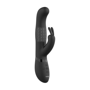 Vive Izara Rotating Beads Rabbit Vibrator - Black