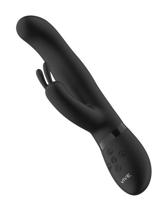 Vive Izara Rotating Beads Rabbit Vibrator - Black