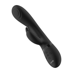 Vive Cato Pulsating Tip Rabbit Vibrator - Black