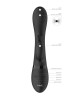 Vive Cato Pulsating Tip Rabbit Vibrator - Black