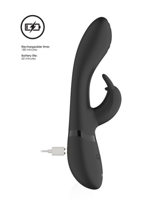 Vive Cato Pulsating Tip Rabbit Vibrator - Black