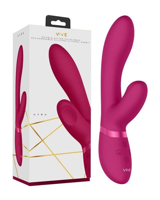 Vive Kyra Pulsating Tip Rabbit Vibrator - Pink