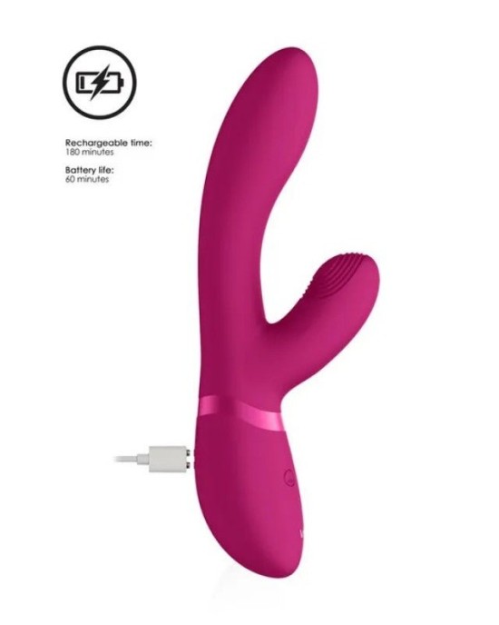 Vive Kyra Pulsating Tip Rabbit Vibrator - Pink