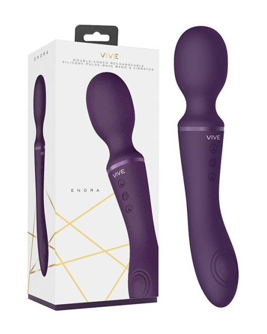 Vive Enora - Purple Dual Ended Massager Wand