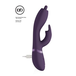 Vive Nilo Swirling Tip Rabbit Vibrator - Purple