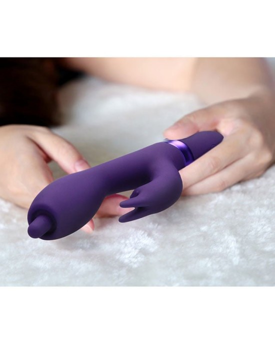 Vive Nilo Swirling Tip Rabbit Vibrator - Purple