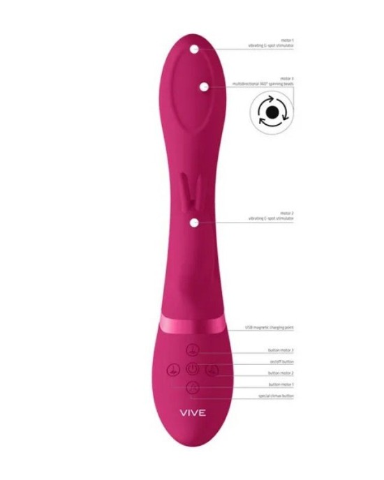 Vive Mira Spinning G-Spot Rabbit - Pink