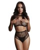 Le Desire Bliss Duo Net Key-Hole Bra Set - Black - OS