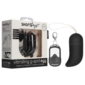 Shots Vibrating G-Spot Black Medium Remote Control Egg