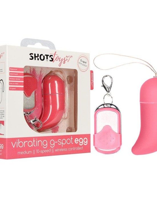 Shots Vibrating G-Spot Pink Medium Remote Control Egg