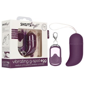 Shots Vibrating G-Spot Purple Medium Remote Control Egg