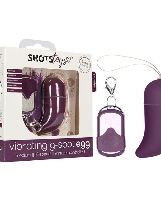 Shots Vibrating G-Spot Purple Medium Remote Control Egg